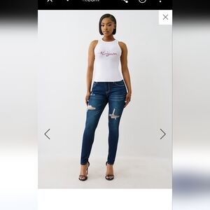 NWT True Religion Distressed Skinny Jeans
